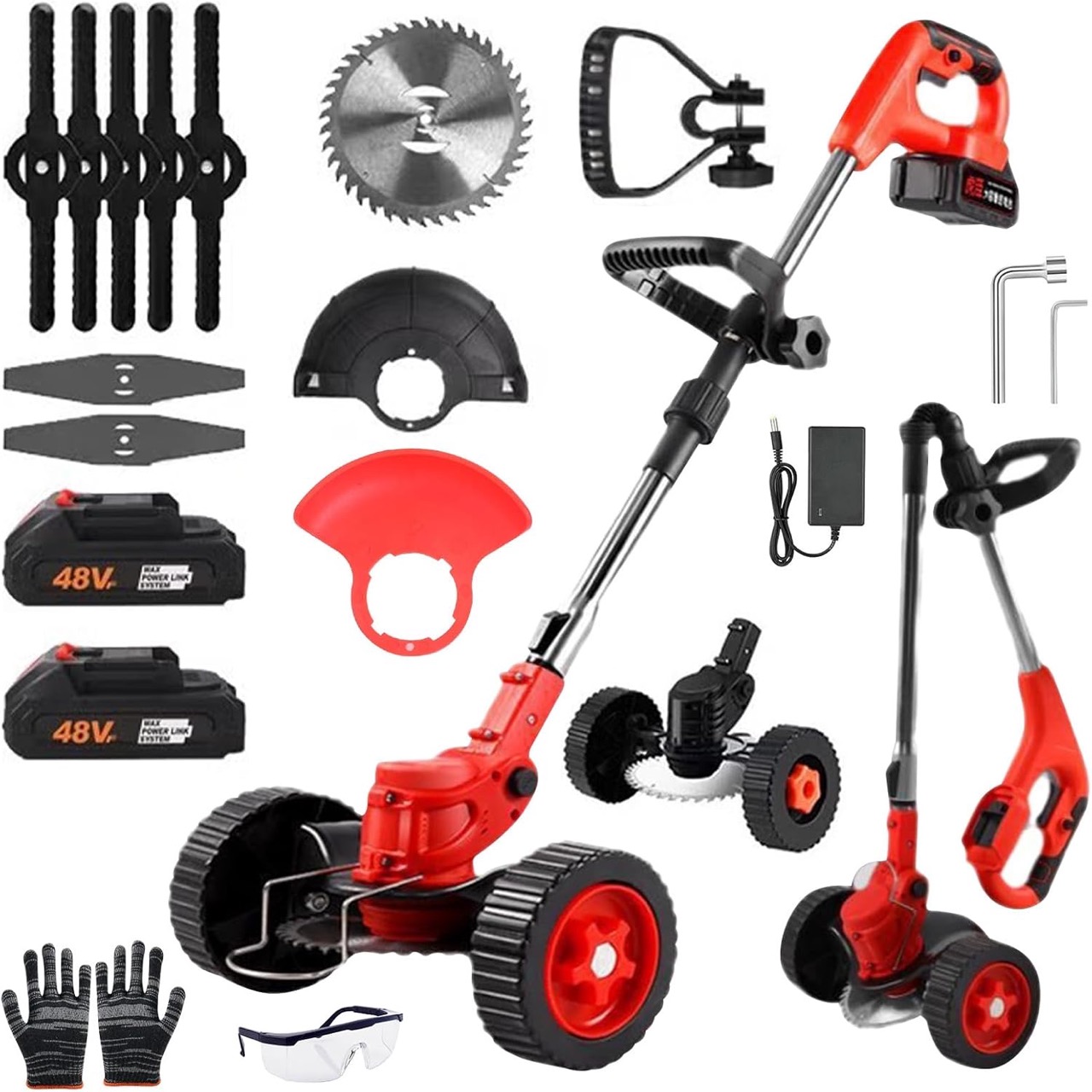 Portable Grass trimmer with wheels