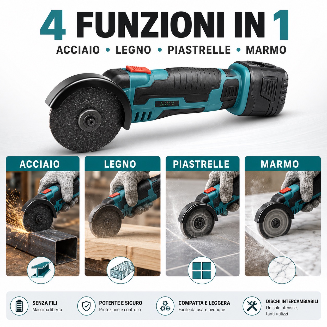 Mini smerigliatrice e utilizzi inclusi, immagine prodotto 3